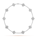 Halskette Mit Vierblättrigem Klee – Lavish 10 designs, Silber
