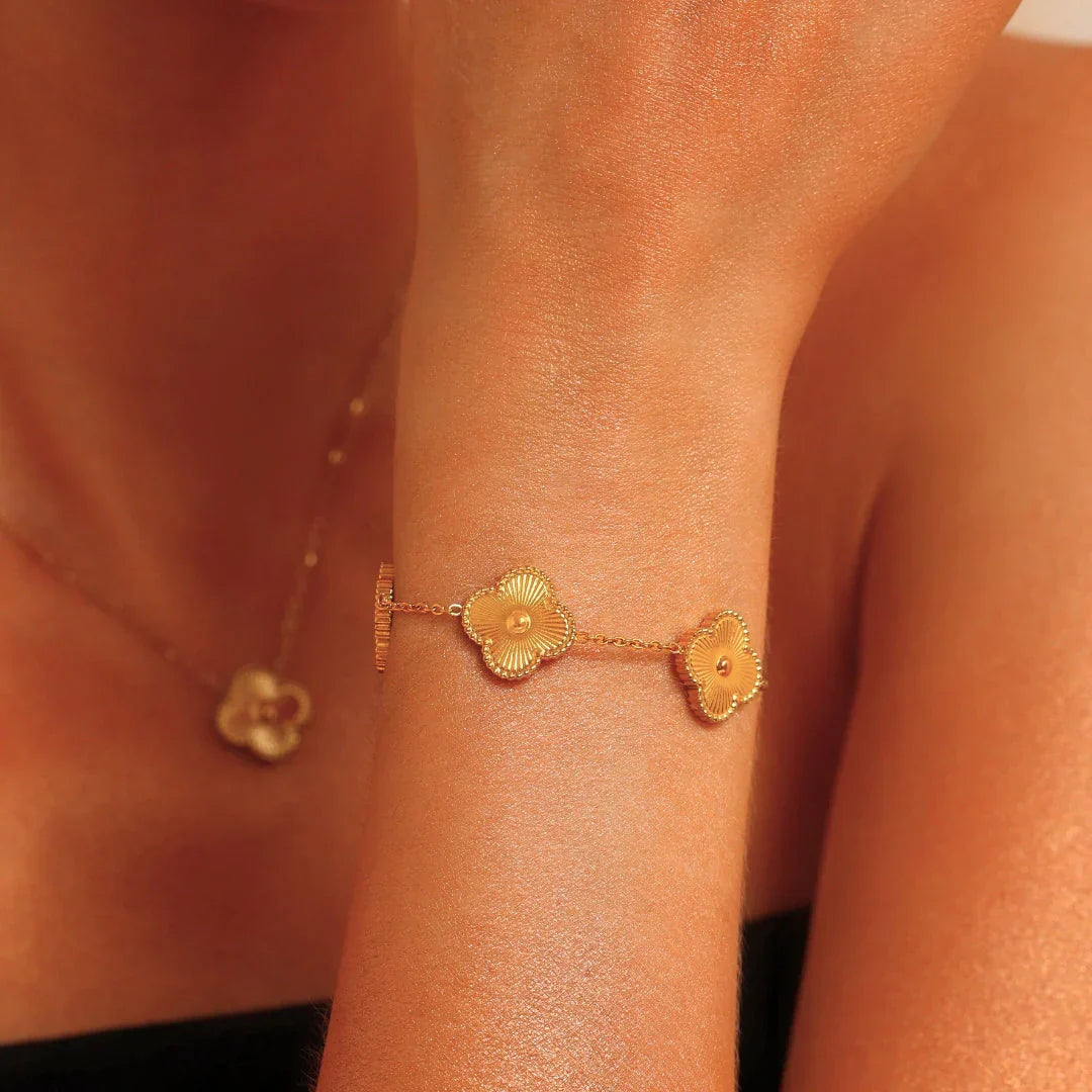 Armband Fyrklöver Glück Gold