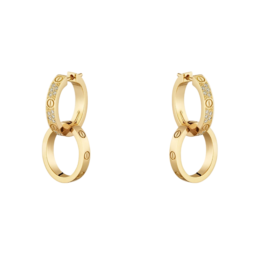 Love Ohrringe 2 Reifen - Diamant