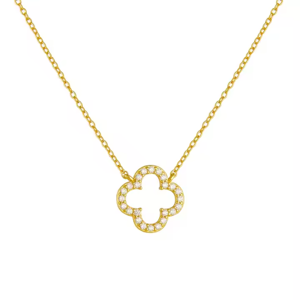 Klee Diamant Halskette