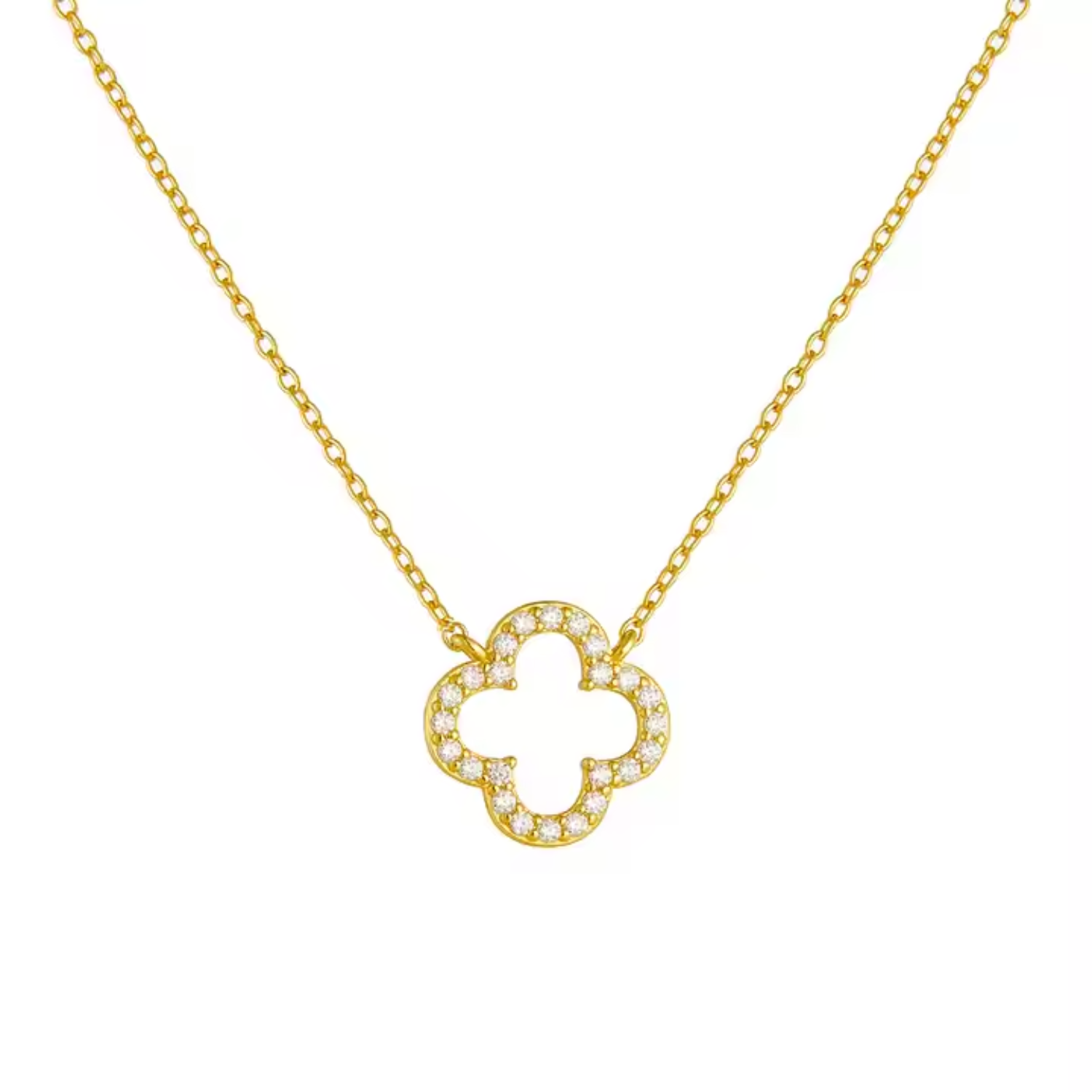 Klee Diamant Halskette