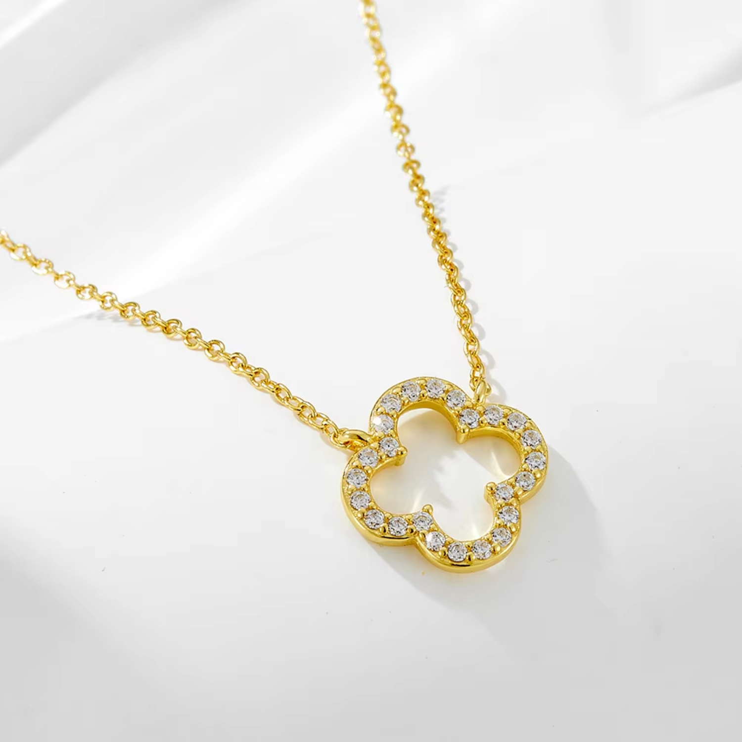 Klee Diamant Halskette