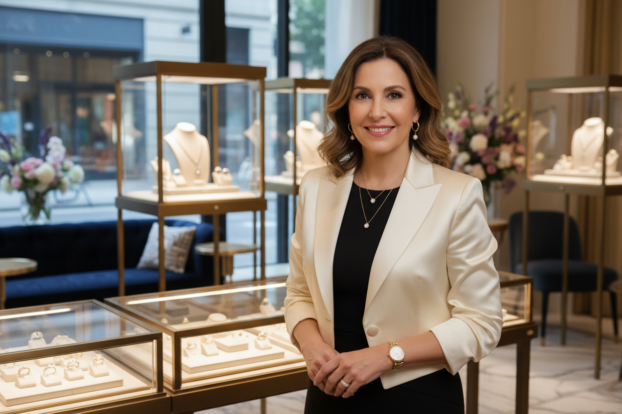 Kobieta w sklepie jubilerskim