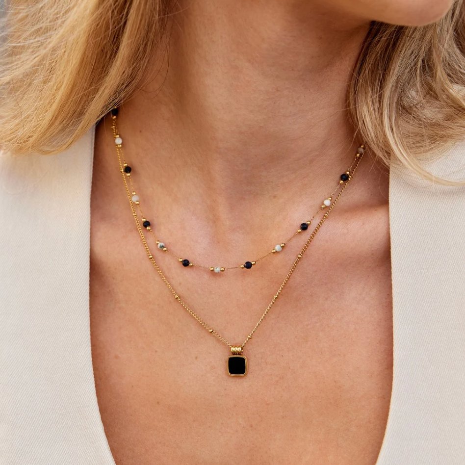 Elegant Double Layer Halskette